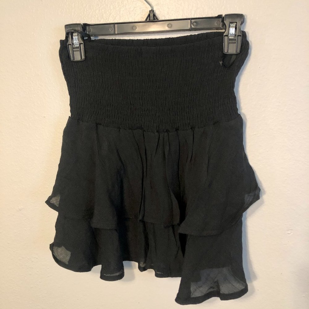 SHEIN black ruffle mini-skirt